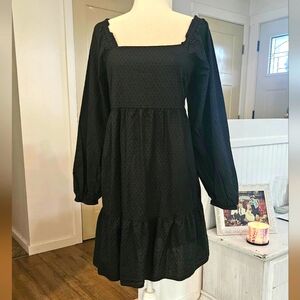Barely Worn - UNIVERSAL THREADS - Black Smocked Back Dress - Size XL
